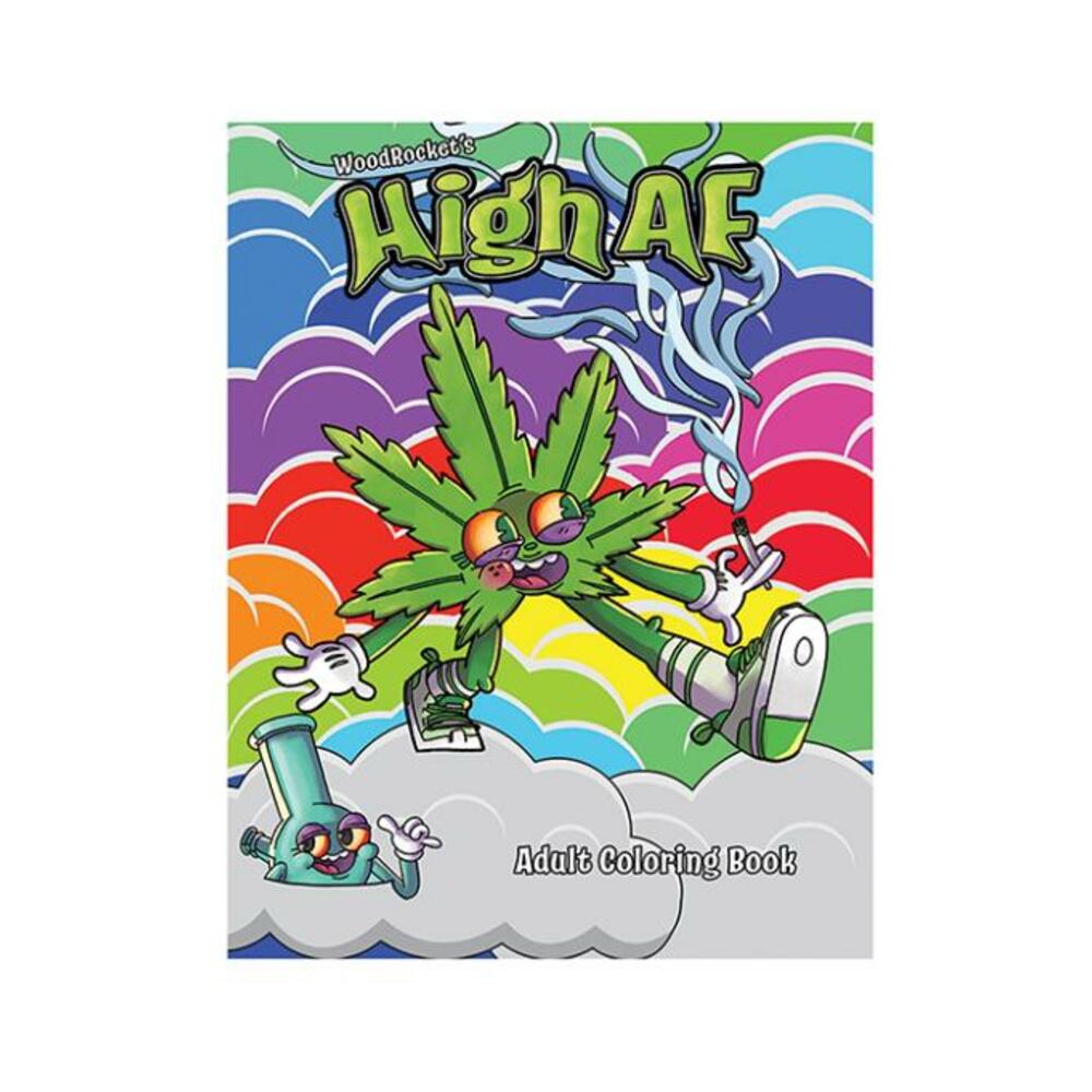 Wood Rocket High Af Coloring Book