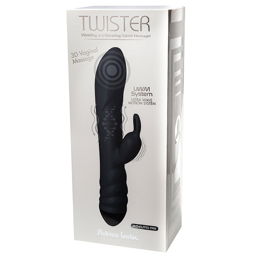 Adrien Lastic Twister Clitoral Sucker & Vibrating Egg - Black