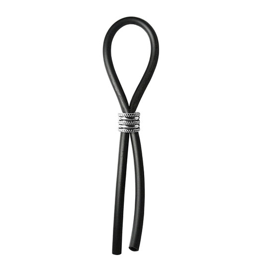 C-RING LASSO CRISS CROSS CAP SILICONE BLACK