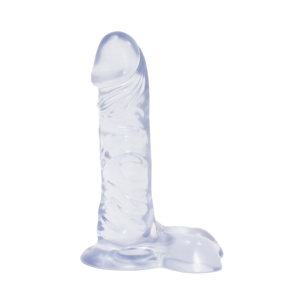 Crystal Jellies 7 Inch Ballsy Supercock - Clear