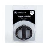 T Style Ball Divider Leather Snap Closure Black