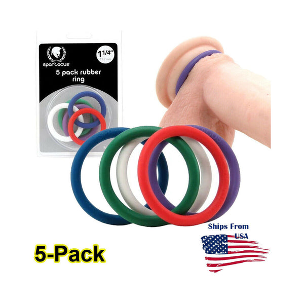 Spartacus Nitrile Cock Rings 5 Pack 1.5 inches