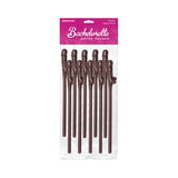 Bachelorette Party Favors Pecker Straws - Brown Pack of 10