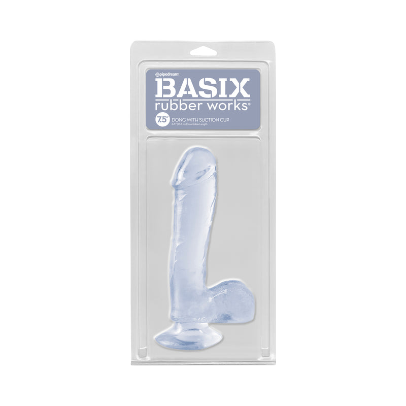 Basix 7.5 Dong Thick W/suction Clear