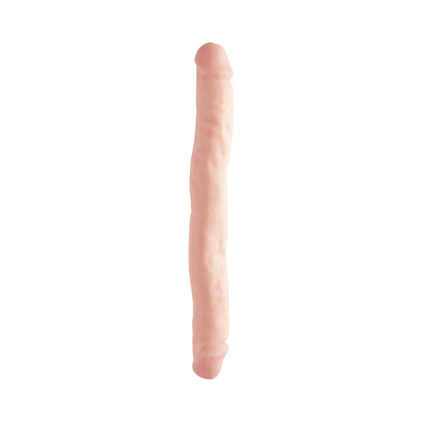 Basix Rubber Works 12 Inch Double Dong - Flesh