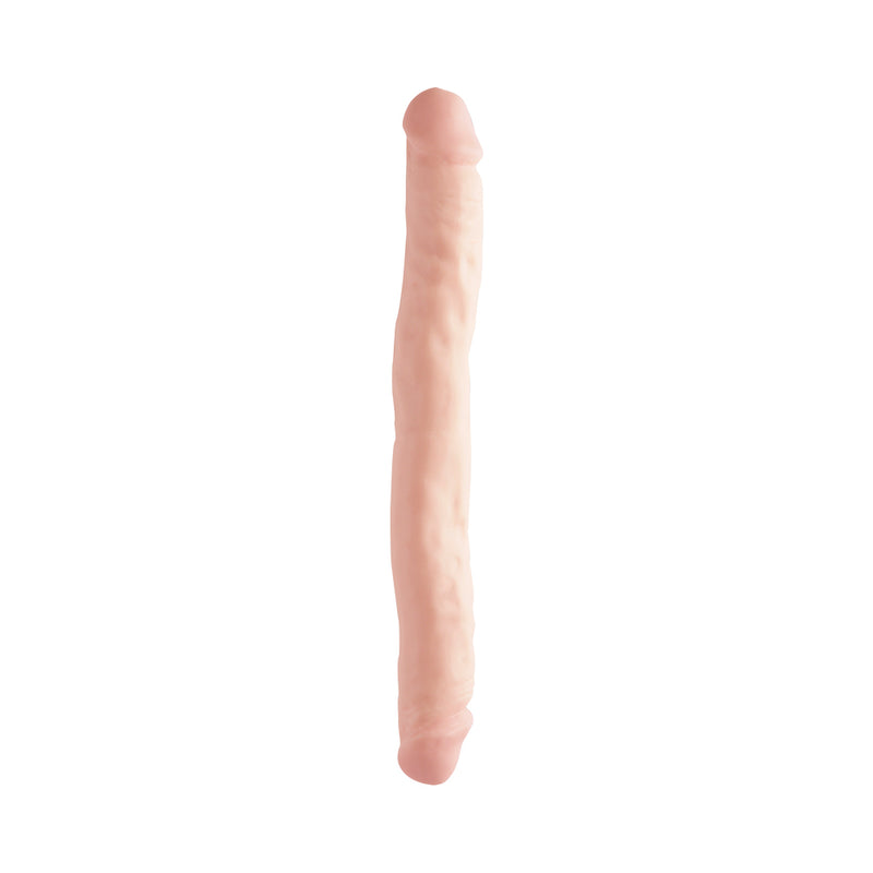 Basix Rubber Works 12 Inch Double Dong - Flesh