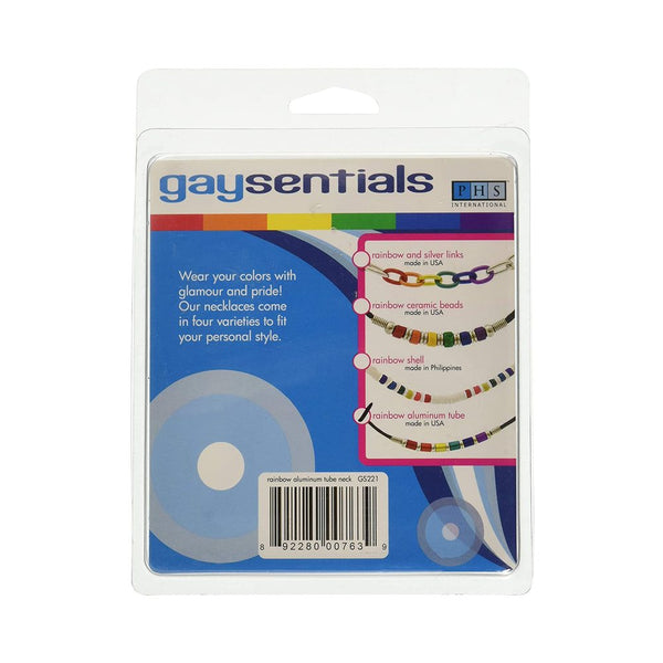 Gaysentials Rainbow Aluminum Tube Bracelet 8 inches