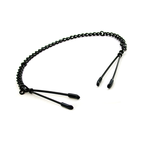 H2h Nipple Clamps Tweezer With Chain (black)