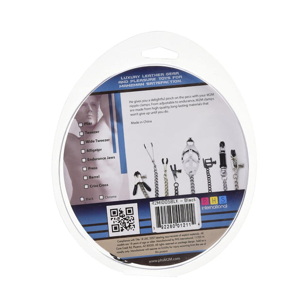 H2h Nipple Clamps Jaws W/chain (black)