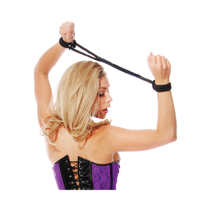Ff Silk Rope Love Cuffs Black
