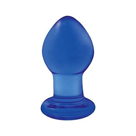 Crystal Premium Glass Plug - Small - Clear Blue