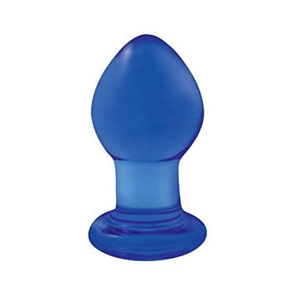 Crystal Premium Glass Plug - Small - Clear Blue