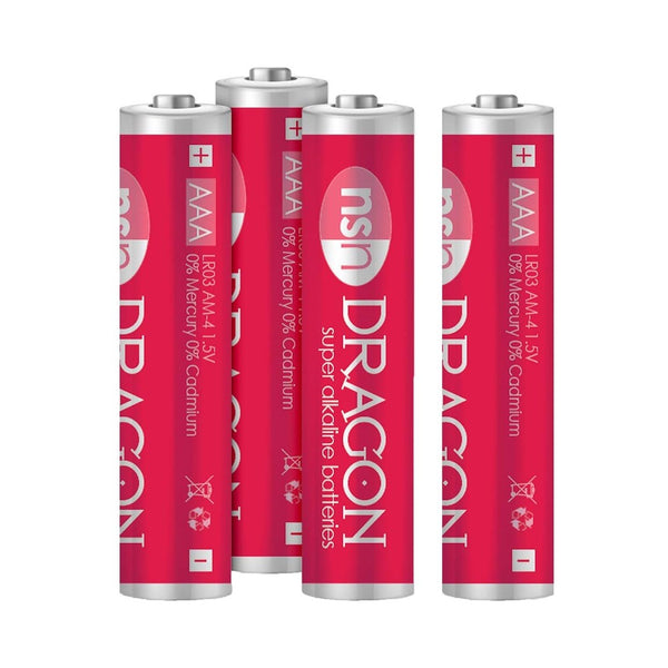 Dragon Alkaline Batteries - AAA Pack of 4