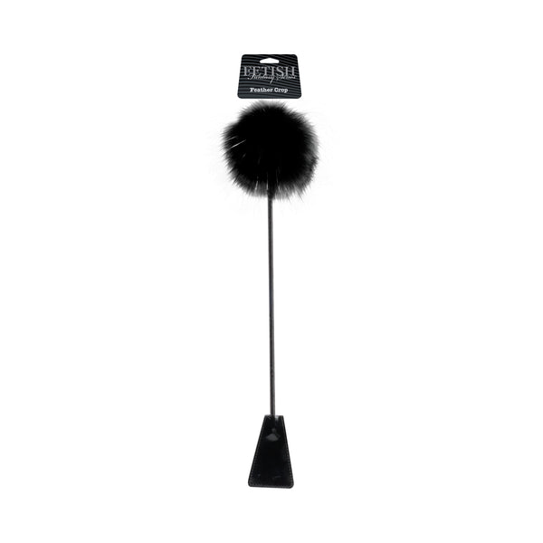 Ffle Feather Crop Black
