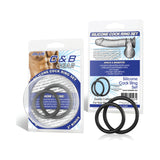 Cb Gear Silicone Cock Ring Set Blue