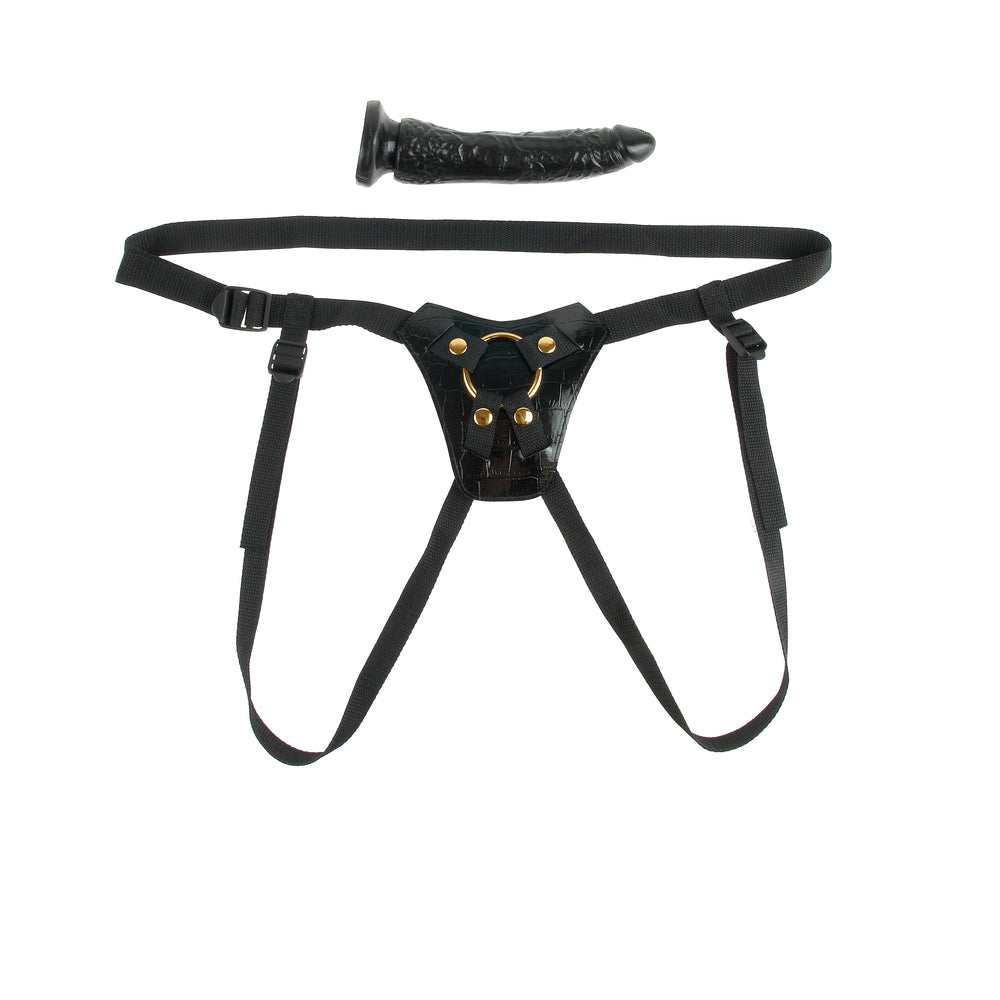 Fetish Fantasy Gold Designer Strap On w/Dildo - Black
