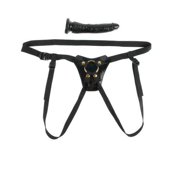 Fetish Fantasy Gold Designer Strap On w/Dildo - Black