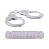 Sinful Metal Cuffs W/keys & Love Rope