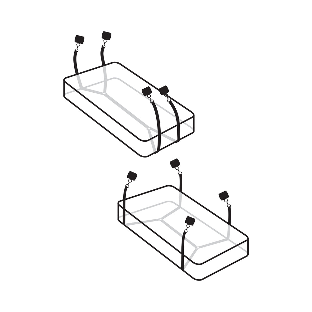 Fetish Fantasy Limited Edition Wraparound Mattress Restraints - Black