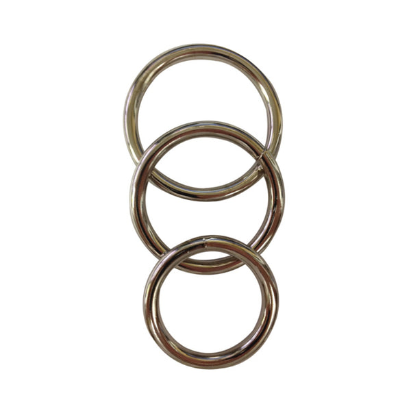 Sportsheets Metal O-Ring 3 Pack Nickel-free Rings