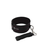 Lux Fetish Collar And Leash Set Black