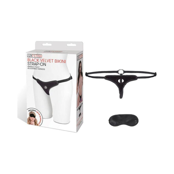 Black Velvet Bikini Strap-On