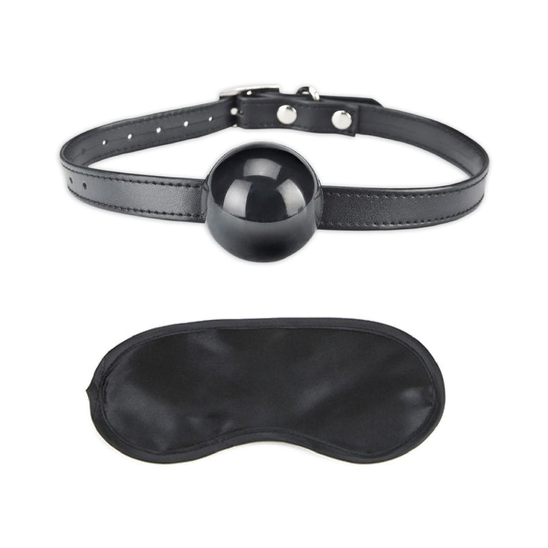Lux Fetish Silicone Ball Gag Black O/S