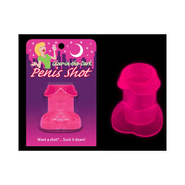 Glow In The Dark Penis Shot Glass Pink