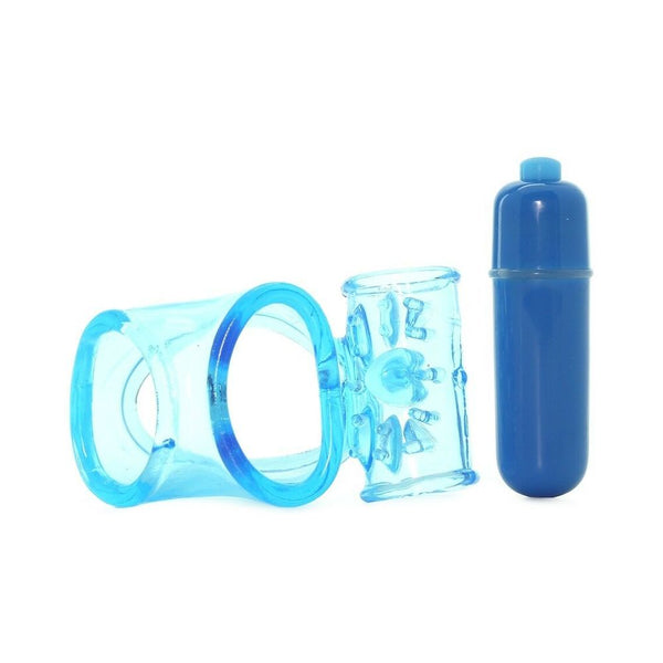 The Macho Vibrating Cocksling, Waterproof Blue