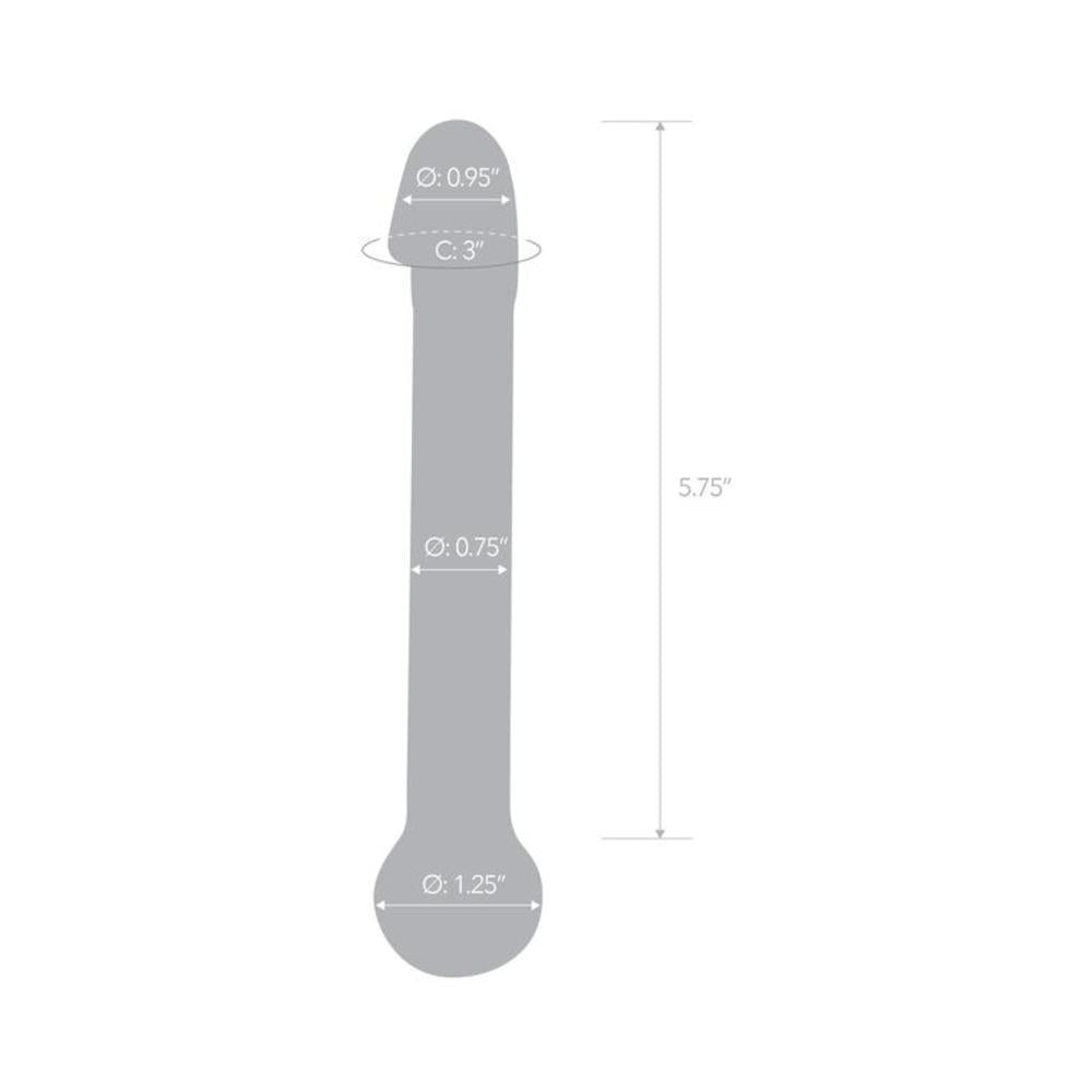 Glas 7 inches Realistic Head Glass Dildo Clear