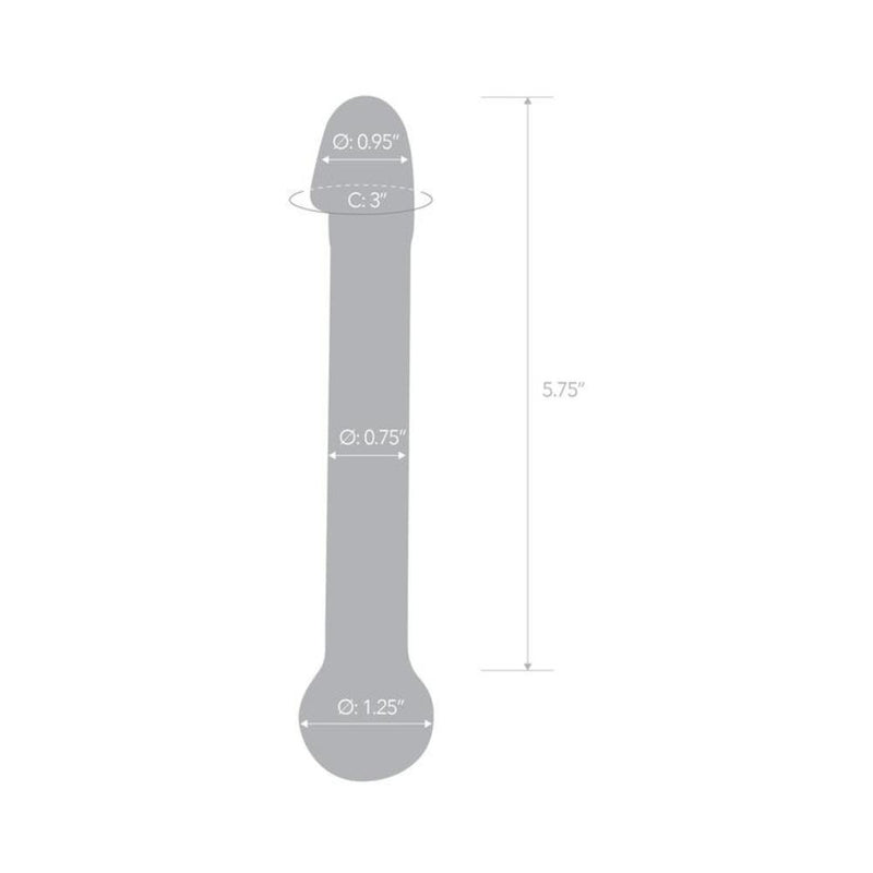 Glas 7 inches Realistic Head Glass Dildo Clear