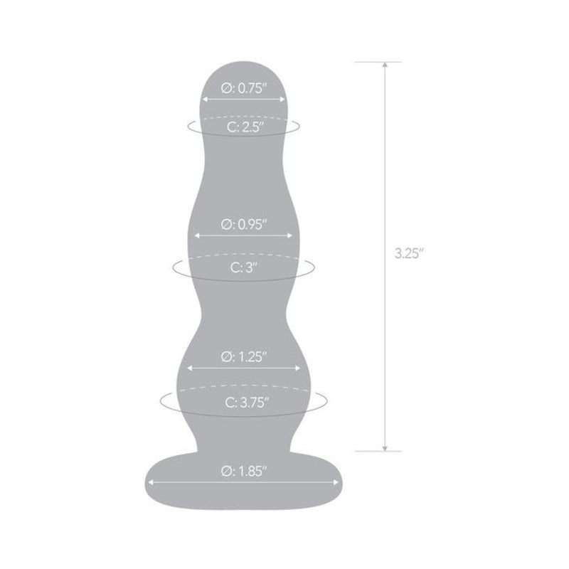 Glass Butt Plug 4 Inches Clear