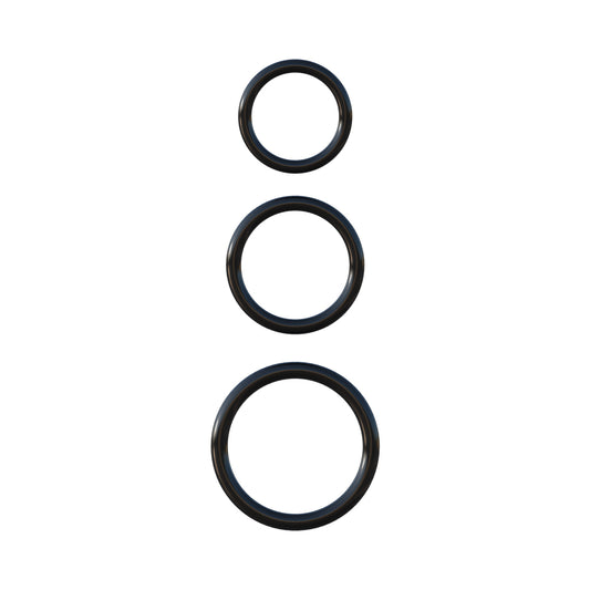 Fcr Silicone 3 Rings Stamina Set Black