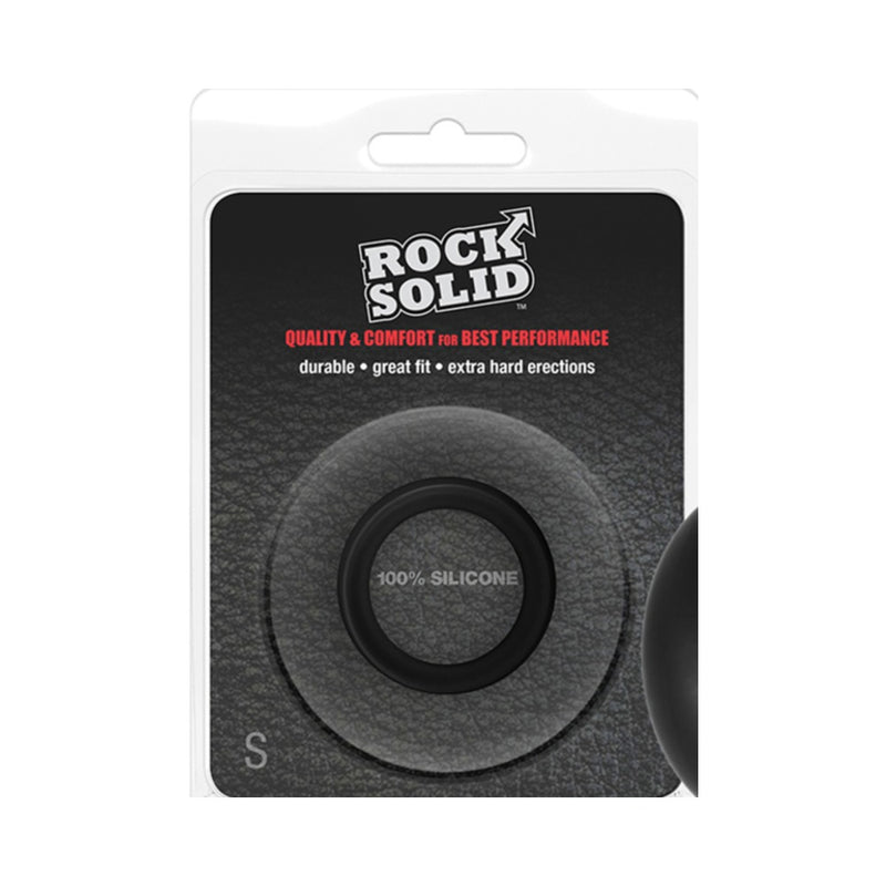 Rock Solid Silicone Black C Ring, Small (1 3/4in) In A Clamshell