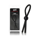 Rock Solid Lasso Single Adjustable Black Silicone Cock Tie