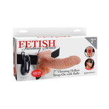 Ff Vibe Hollow Strap On W/balls 7 Flesh