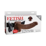 Fetish Fantasy Series 9-Inch Vibrating Hollow Strap-on With Balls - Brown