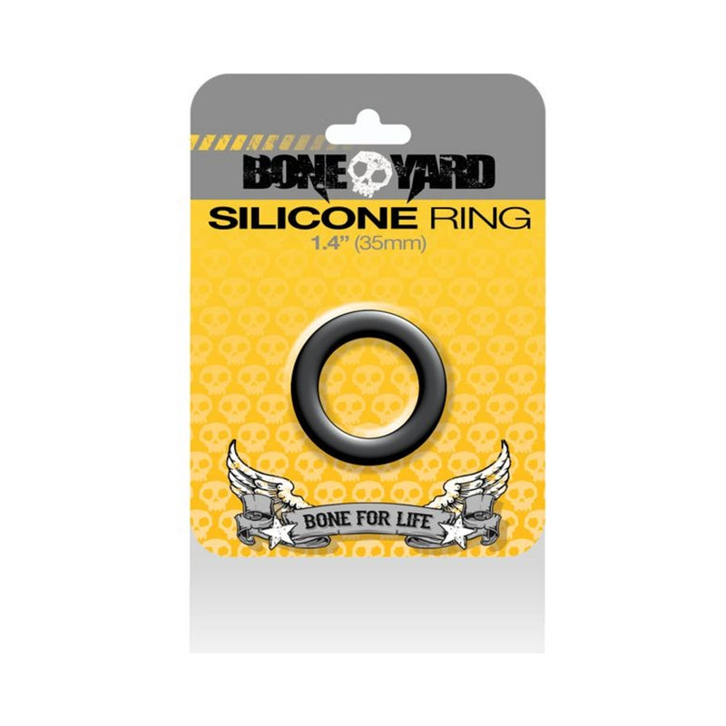 Boneyard Silicone Ring 1.4 inches Black