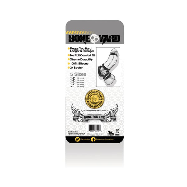 Boneyard Silicone Ring 5 Pcs Kit Black