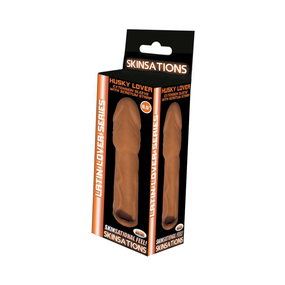 Latin Lover 6.5 inches Husky Lover Extension Sleeve Scrotum Strap