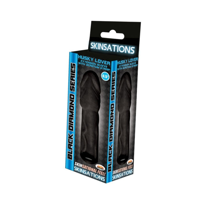 Husky Lover Extension Sleeve Scrotum Strap Black 6.5 inches