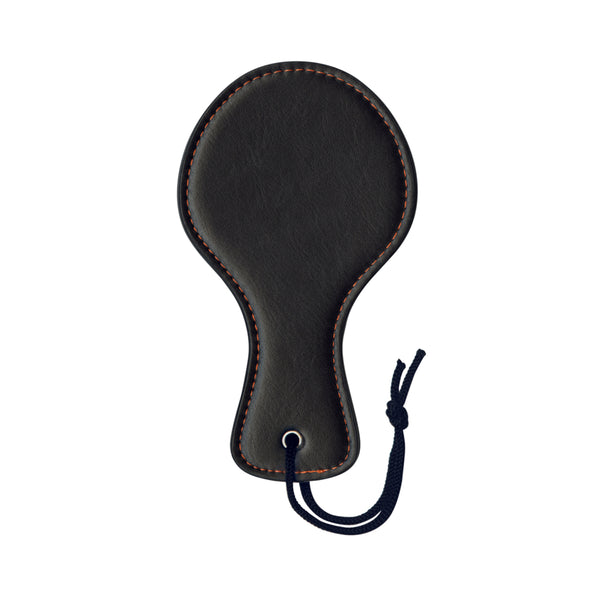 The 9's, Orange Is The New Black, Spanky Junior Paddle Faux Leather, Black With Furry Orange Lining