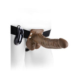 FF 7in Vibe Hollow Strap-On W/Balls Br