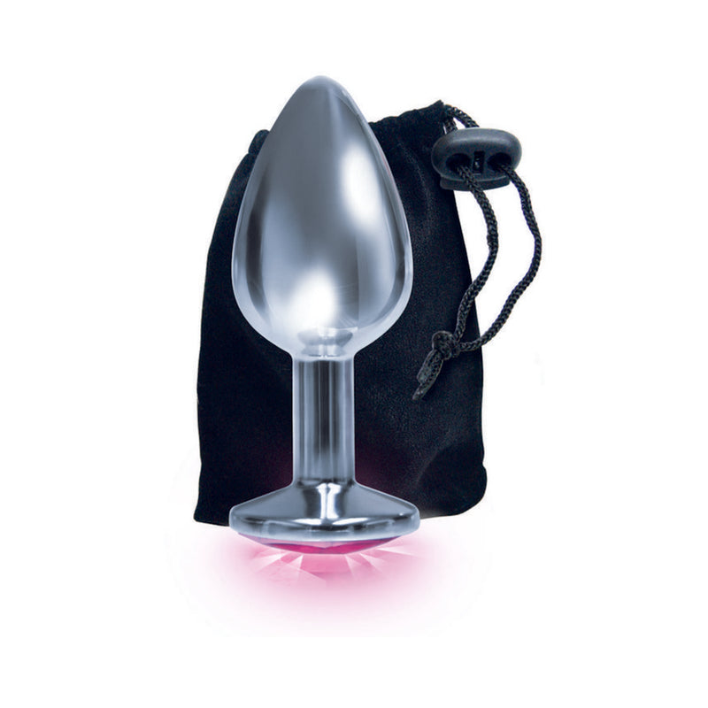 Silver Starter Bejeweled Stainless Steel Plug