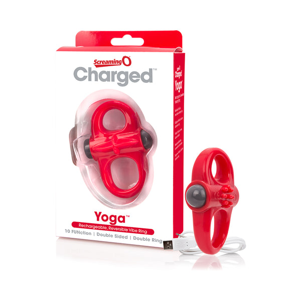 Charged Yoga Rechargeable Vibe Ring - Red