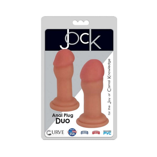 Curve Novelties Jock Anal Plug Duo Set - Vanilla