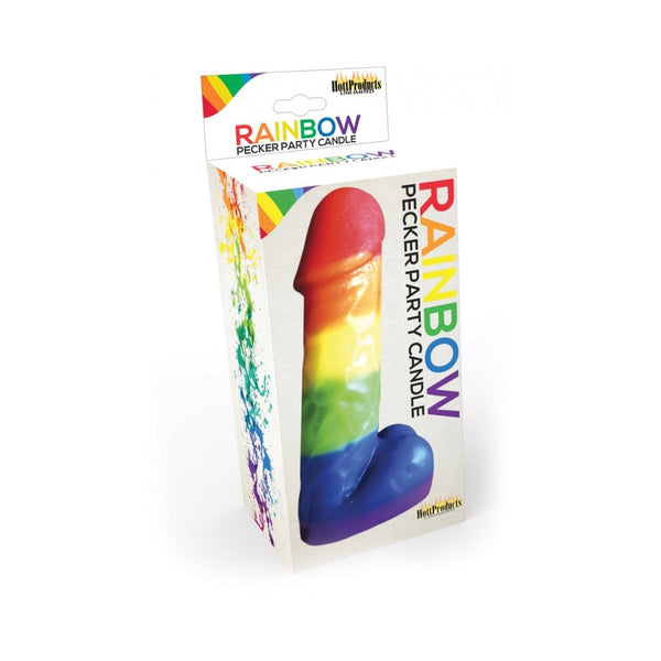 Rainbow Pecker Party Candle 7 inches