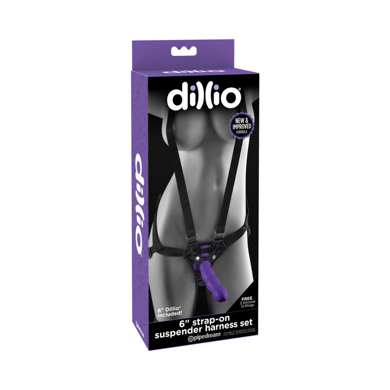 Dillio Pur 6in Strap-On Suspend Harn Set