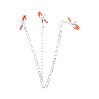 Triple Your Pleasure  Nipple & Clitoral Clamps & Chain
