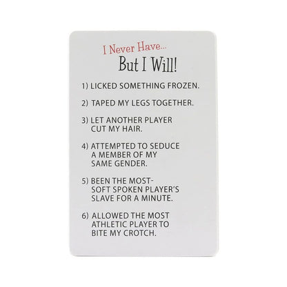 I Never Have But I Will Dares Adult Party Game